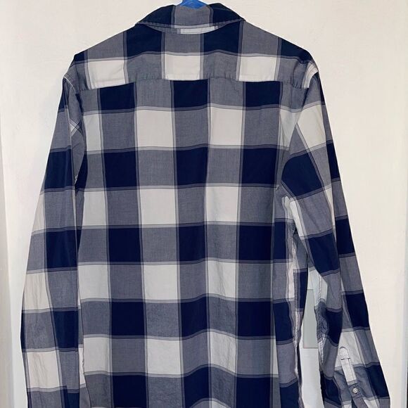 Express Slim Soft Wash Plaid Button Down Shirt - Picture 9 of 9